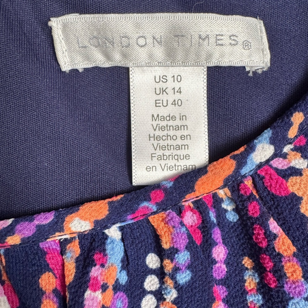 London Times Multicolor Patterned Dress - Picture 3 of 4